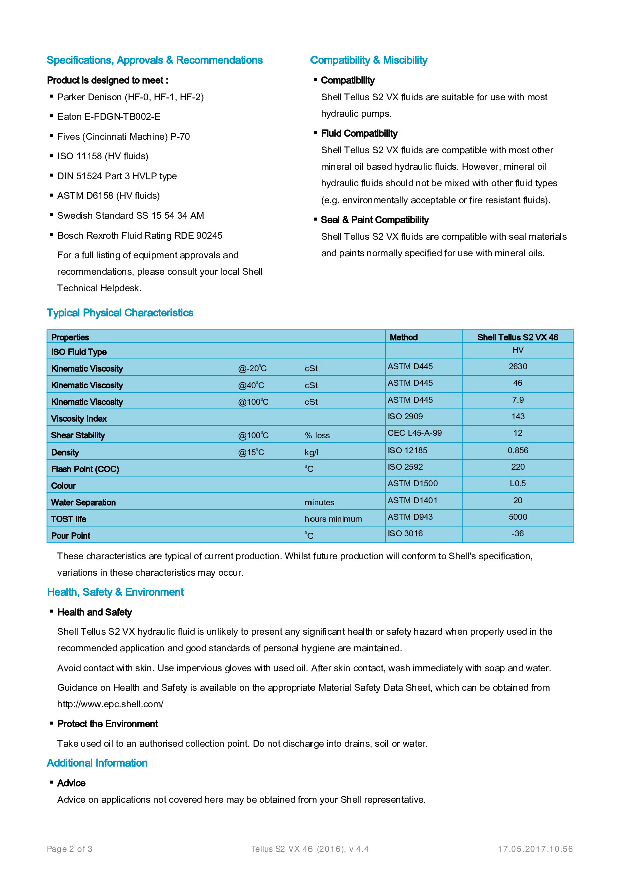 Shell Tellus S2 VX46
